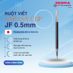 Thumbnail Ruột viết Sarasa clip JF 0.5mm - Zebra Nhật Bản [Chính hãng] - 1 cái 4