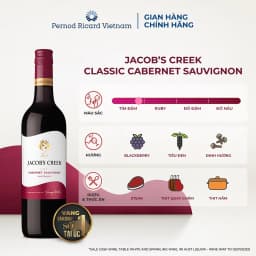 Thumbnail Rượu Vang Đỏ Jacob's Creek Classic Cabernet Sauvignon Nồng Độ Alc 13.9% 750ml không kèm hộp 3
