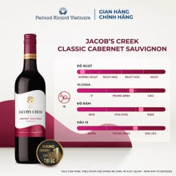 Thumbnail Rượu Vang Đỏ Jacob's Creek Classic Cabernet Sauvignon Nồng Độ Alc 13.9% 750ml không kèm hộp 4