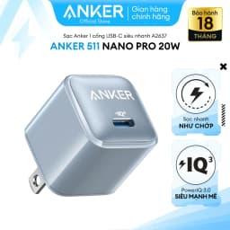 Thumbnail Sạc ANKER 511 Nano Pro 20W A2637 1 cổng USB-C PiQ 3.0 tương thích PD - A2637 1