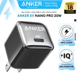 Thumbnail Sạc ANKER 511 Nano Pro 20W A2637 1 cổng USB-C PiQ 3.0 tương thích PD - A2637 3