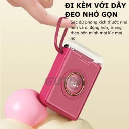 Thumbnail Sạc dự phòng 20000mah 10000mah sạc nhanh pin dung lượng lớn có dây sạc cho điện thoại - Gutek YM833 4