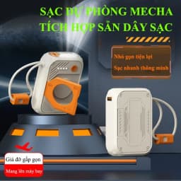 Thumbnail Sạc dự phòng 20000mAh tích hợp dây sạc giá đỡ đèn pin chiếu sáng nhỏ gọn dễ mang ra ngoài K29 2