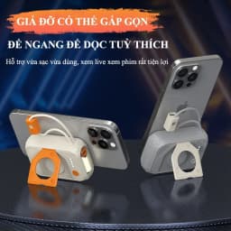 Thumbnail Sạc dự phòng 20000mAh tích hợp dây sạc giá đỡ đèn pin chiếu sáng nhỏ gọn dễ mang ra ngoài K29 4