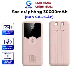 Thumbnail Sạc dự phòng 30000mAh 20000mAh Gutek GT229 sạc nhanh 100W pin dung lượng lớn tích hợp dây cáp cho điện thoại 1