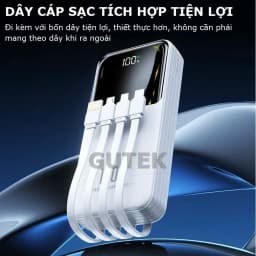 Thumbnail Sạc dự phòng 30000mah Pin dung lượng lớn sạc nhanh 120W/PD20W đi kèm dây sạc điện thoại – Gutek GT69 2