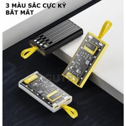 Thumbnail Sạc dự phòng 30000mah sạc nhanh 66w pin dung lượng lớn đi kèm dây cắm nhiều điện thoại - Gutek DX745 3