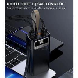 Thumbnail Sạc dự phòng 50000mAh sạc nhanh 100W pin dung lượng lớn có dây cắm nhiều điện thoại - Gutek GT205 3