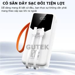 Thumbnail Sạc dự phòng 50000mAh sạc nhanh 120W pin dung lượng lớn có dây cắm nhiều điện thoại - Gutek GT230 3