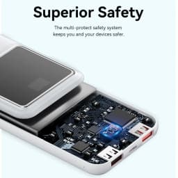 Thumbnail sạc dự phòng có dây 20000mAh Vention Power Bank PD 22.5w Sạc nhanh tích hợp màn hình kỹ thuật số cáp kép cho Iphone 16 XiaoMi Huawei Sansumg 10000mAh 4