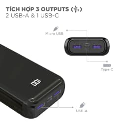 Thumbnail Sạc dự phòng Energizer 20000mAh UE20011PQ - Tích hợp sạc nhanh đa nền tảng, sạc nhanh 2 chiều cổng USB-C, chính hãng 4
