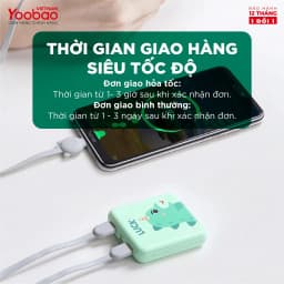 Thumbnail Sạc dự phòng mini dễ thương 10000mAh Yoobao M4 mini Sạc đồng thời 2 cổng Hàng phân phối chính hãng 4