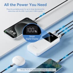 Thumbnail Sạc dự phòng VENTION 10000mah 20000mah cổng USB type C và micro USB đa năng cho Huawei APPLE 16 XiaoMi 30000mah 3