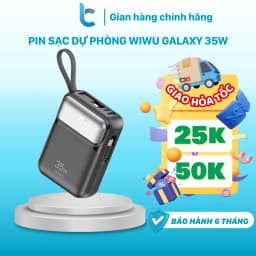 Thumbnail Sạc Dự Phòng WiWU Galaxy 35W Tích Hợp Cáp Sạc C-L Dung Lượng 20.000mAh Wi-P036 1