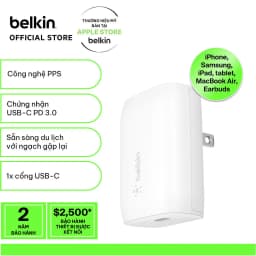 Thumbnail Sạc nhanh BOOST↑CHARGE Belkin 30W USB-C PD 3.0 PPS B7 (tương thích iPhone 15) 1