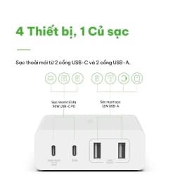 Thumbnail Sạc nhanh BOOST↑CHARGE™ PRO Belkin 108W (4 cổng) GaN - 2 USB C và 2 USB A B7 (tương thích iPhone 15) 1