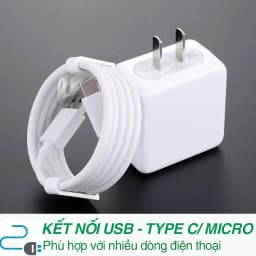 Thumbnail Sạc nhanh Oppo VOOC Type C và Micro kèm dây sạc oppo 1m DYDX - Bảo hành 30 ngày 3