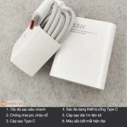Thumbnail Sạc nhanh Xiaomi 33w 18w 22,5w 67w 120w Mi Charge Turbo kèm dây sạc Type C - Bảo hành 30 ngày 4