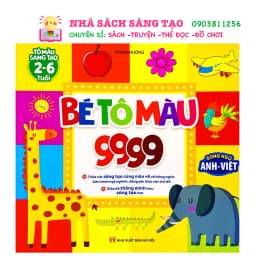 Thumbnail Sách - Bé tô màu 9999 song ngữ Anh Việt cho bé 2-6 tuổi 1