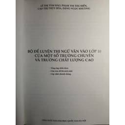 Thumbnail Sách - Bộ đề luyện thi Ngữ Văn vào lớp 10 của một số trường chuyên và trường chất lượng cao 1