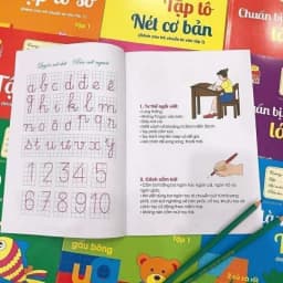 Thumbnail Sách - Bộ hành trang cho bé vào lớp 1 tập tô tập viết chữ, số - 10 quyển kèm bút chì và tẩy 2