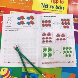 Thumbnail Sách - Bộ hành trang cho bé vào lớp 1 tập tô tập viết chữ, số - 10 quyển kèm bút chì và tẩy 3