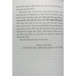 Thumbnail Sách - Bộ luật tố tụng dân sự (hiện hành) (sửa đổi, bổ sung năm 2019, 2020, 2022, 2023) 3
