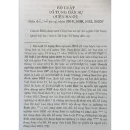 Thumbnail Sách - Bộ luật tố tụng dân sự (hiện hành) (sửa đổi, bổ sung năm 2019, 2020, 2022, 2023) 4