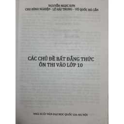 Thumbnail Sách - Các chủ đề Bất Đẳng Thức ôn thi vào lớp 10 1