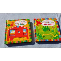 Thumbnail Sách chuyển động thông minh nông trại Baby's Very First Slide and See Farm Usborne cho bé 1 tuổi trở lên 4