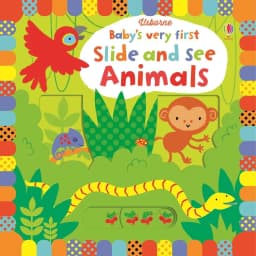 Thumbnail Sách chuyển động thông minh động vật Baby's Very First Slide and See Animals Usborne cho bé 1 tuổi trở lên 1