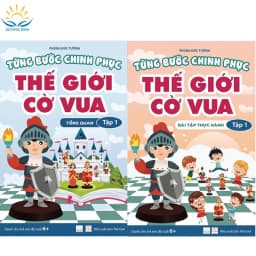 Thumbnail Sách - Combo 2 cuốn Từng bước chinh phục thế giới cờ vua - tập 1 (1 Tổng quan, 1 BTTH) tặng bookmark 1
