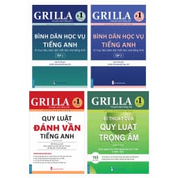 Thumbnail Sách - Combo 4 quy luật đánh vần tiếng Anh, bí thuật trọng âm và bình dân học vụ - Kèm App Grilla 1