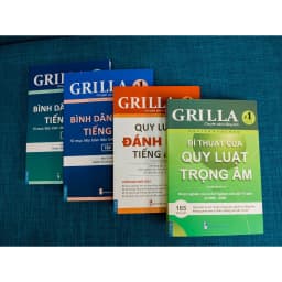 Thumbnail Sách - Combo 4 quy luật đánh vần tiếng Anh, bí thuật trọng âm và bình dân học vụ - Kèm App Grilla 3