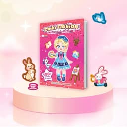 Thumbnail Sách Combo 5 Cuốn Chibi Fashion (Bóc dán hơn 500+ stickers váy, phụ kiện xinh đẹp) cho bé gái 3