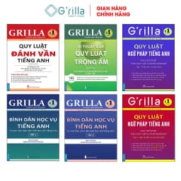 Thumbnail Sách - Combo 6 Bình dân học vụ tiếng Anh, Học đánh vần và Ngữ pháp theo quy luật 1 & 2 GRILLA 1