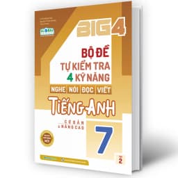 Thumbnail Sách - Combo Big 4 bộ đề tự kiểm tra 4 kỹ năng Nghe - Nói - Đọc - Viết tiếng Anh cơ bản và nâng cao lớp 7 Tập 1 2 Global 2