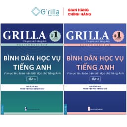 Thumbnail Sách - Combo Bình dân học vụ tiếng Anh Tập 1-2 GRILLA, kèm App 1