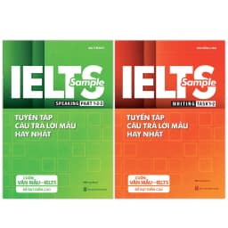 Thumbnail Sách - Combo IELTS SAMPLE Writing 1 2 và Speaking 1 2 3 - Tuyển tập câu trả lời mẫu hay nhất 1