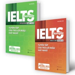 Thumbnail Sách - Combo IELTS SAMPLE Writing 1 2 và Speaking 1 2 3 - Tuyển tập câu trả lời mẫu hay nhất 2