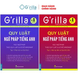 Thumbnail Sách - Combo Quy luật ngữ pháp tiếng Anh Grilla Tập 1 và 2, kèm quà tặng 1