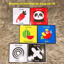 Thumbnail Sách - Flash Card Kích Thích Thị Giác cho trẻ sơ sinh - bản Zic Zắc 40 hình, kích thước 21cm x 21cm. 2