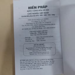 Thumbnail Sách - Hiến pháp (5 năm 2013-1992-1980-1959-1946) (NXB Lao động) 3