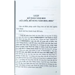Thumbnail Sách - Luật Kế Toán Năm 2015 ( Sửa Đổi, Bổ Sung Năm 2019, 2024) 3