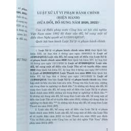 Thumbnail Sách luật - Luật Xử lý vi phạm hành chính (hiện hành) (sửa đổi, bổ sung năm 2020, 2022) 3