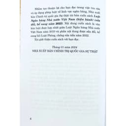 Thumbnail Sách - Luật Ngân Hàng Nhà Nước Việt Nam (Hiện Hành) (Sửa Đổi, Bổ Sung Năm 2022) 3