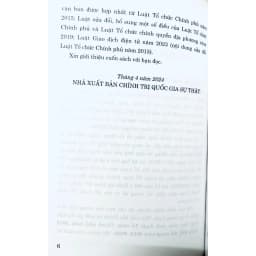 Thumbnail Sách - Luật Tổ Chức Chính Phủ (Sửa Đổi, Bổ Sung Năm 2019, 2023) 3