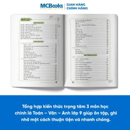 Thumbnail Sách - Sổ tay kiến thức Toán - Văn – Anh Lớp 9 2