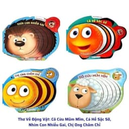 Thumbnail Sách Thơ Về Động Vật: Chị Ong Chăm Chỉ, Cô Cừu Mũm Mĩm, Cá Hề Sặc Sỡ, Nhím Con Nhiều Gai (bìa cứng) 1