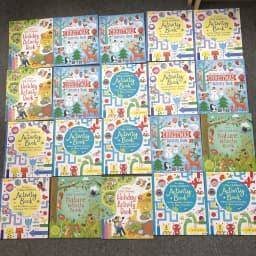 Thumbnail Sách tiếng anh Usborne - Little children's Activity book - tổng hợp kỹ năng hoạt động cho bé tìm kiếm, tô màu, bóc dán, 2